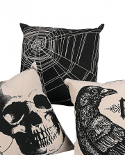 Vintage Halloween Pillow With Spider Web 