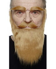 Beard with mustache and eyebrows strawberry blonde 