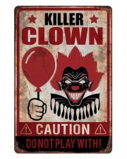 Horror Clown Warnschild 24x36cm 