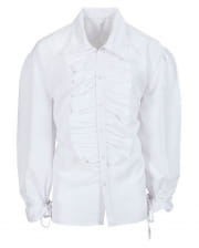 White ruffled shirt with buttons 