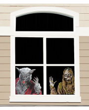 Fensterfolie Werwolf und Skelett 60cm