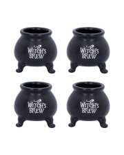 Witch's Brew Kettle Shot Glass 4 Pieces 