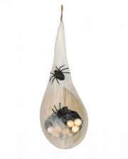 Halloween Spinnen Nest mit Eiern & Licht