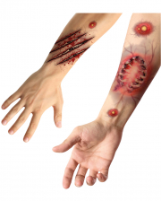SFX Tattoo Zombie Biss & Kratzwunden 