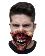 Zombiekiefer Halbmaske aus Latex 