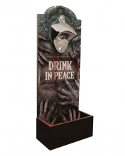 Wand-Flaschenöffner auf Holz mit Zombiehänden 