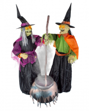 2 Kochende Hexenschwestern mit Kessel 180cm 