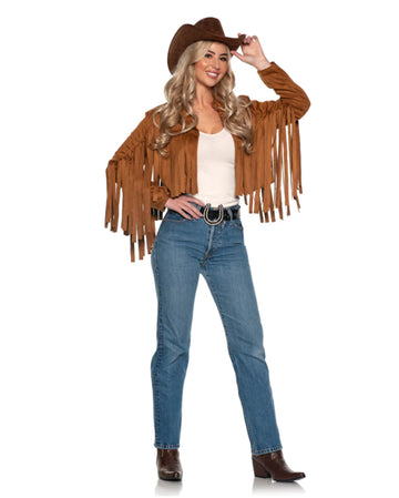 Braune Fransenweste Im 70er Jahre Style – Ärmellose Hippie-Veste Für Karneval, Festival & Mottoparty