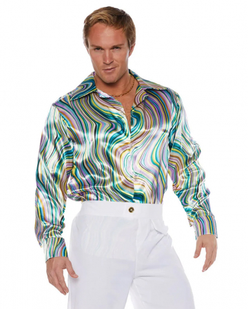 70s Disco Shirt With Swirls shop online | - Karneval Universe