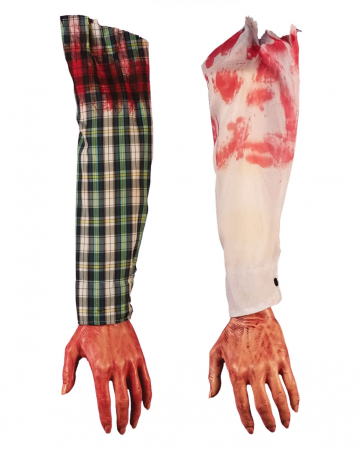 Abgetrennter blutiger Arm 