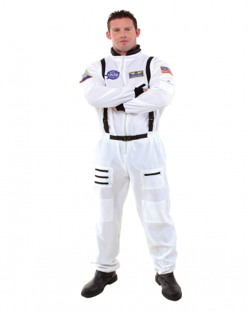 Astronaut Overall Costume Plus Size White 