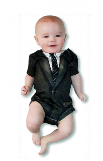 Babystrampler mit Anzug Motiv L