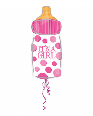 Babyflasche Folienballon "Its a Girl" 