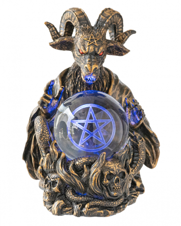 Baphomet With Pentagram LED Ball 16cm 