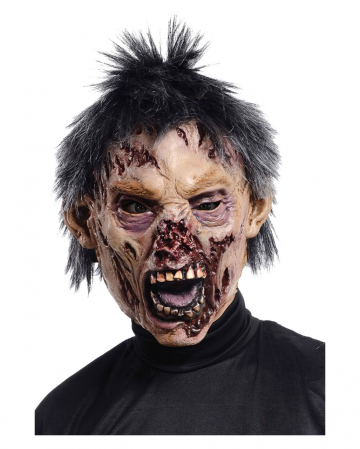 Biter Zombie Mask With Hair 
