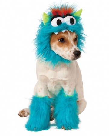 Hundekostüm blaues Monster L