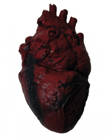 Blutiges Herz aus Latex 