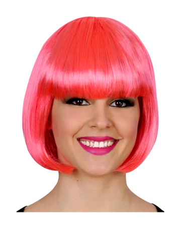 Bob Wig neon pink | Neon Short Hair Wig | - Karneval Universe