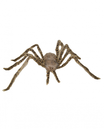 Braune Spinne mit Haaren als Halloween Deko 49cm 