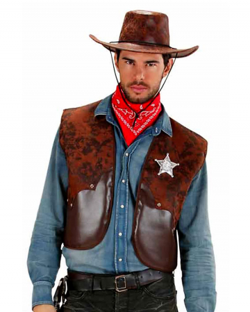 Cowboy vest brown XL L