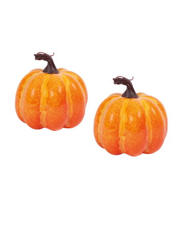 Set Of 2 Halloween Decoration Pumpkins 10 Cm 