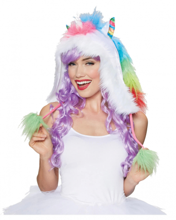 Unicorn hood with Pom Poms 