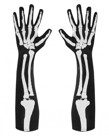 Elbow Length Skeleton Gloves 
