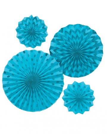 Fan Decoration Set Turquoise 