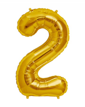 Gold Foil Balloon Number 2 