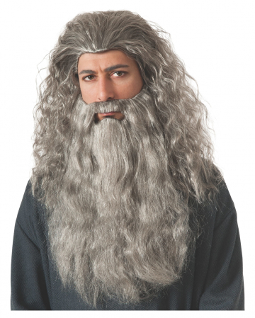 Gandalf wig with beard gray 