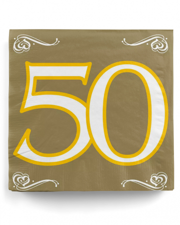 Goldene 50er Servietten 