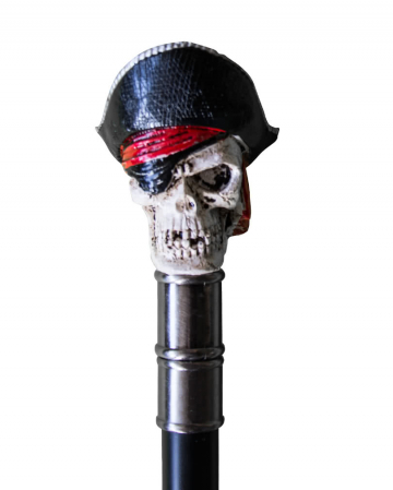 Walking Stick With Pirate Skull 