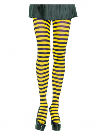 Striped Tights Black-yellow 