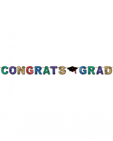 Glittering Congrats Degree Banner 