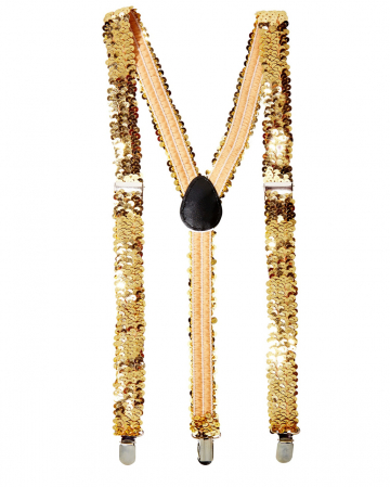 Goldene Pailletten Hosenträger 