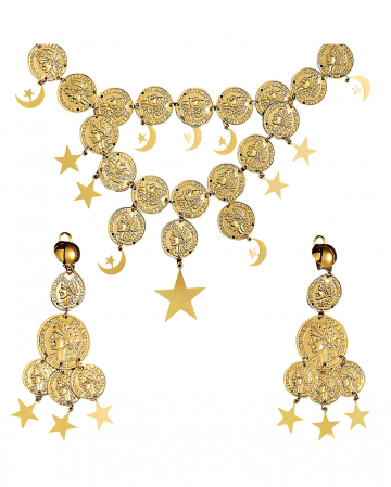 Golden Jewellery Set Esmeralda 