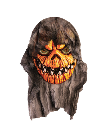 Pumpkin Head Wall Decoration With Shreds Of Fabric 