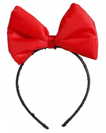 Headband with red bow 
