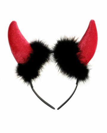 Teufel Haarreif Gelb-Schwarz - Mit Ohren Für Karneval & Cosplay
