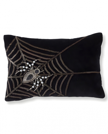 Halloween Boutique Cushion With Spider & Spider Web 35x25cm 