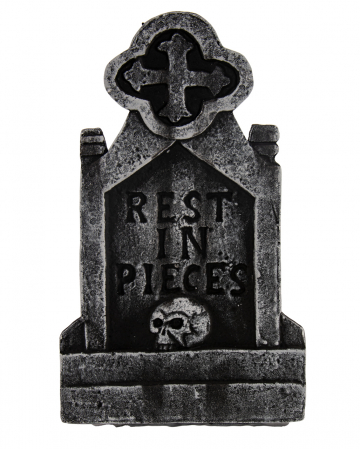 Halloween Gravestone With Celtic Cross & Skull 53cm 