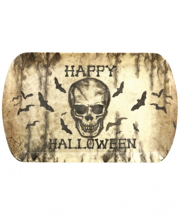 Happy Halloween Totenkopf Tablett 