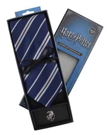Ravenclaw Krawatte mit Pin - Harry Potter 