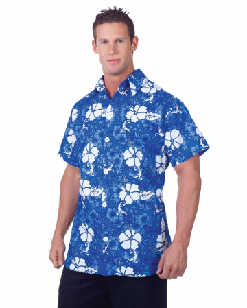Blaues Hawaii Hemd Plus Size 