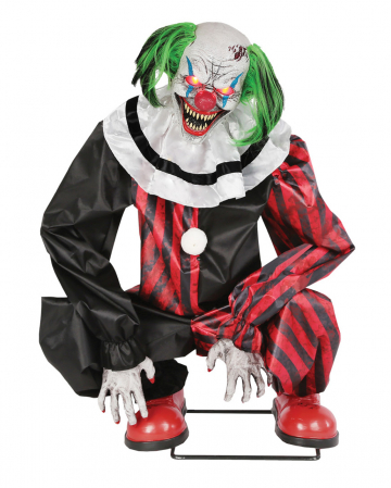 Squatting Horror Clown Animatronic With Movement 