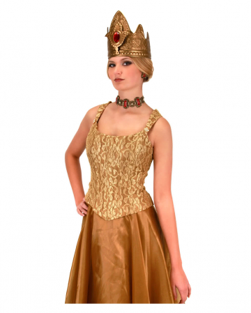 Bronzefarbene Königin Krone mit Rubin 