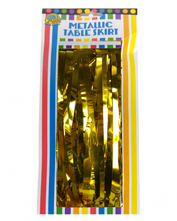 Tinsel Table Skirt Gold 