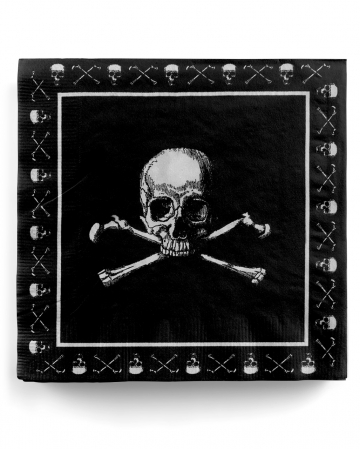 Pirate Skull Napkins 20 Pcs 