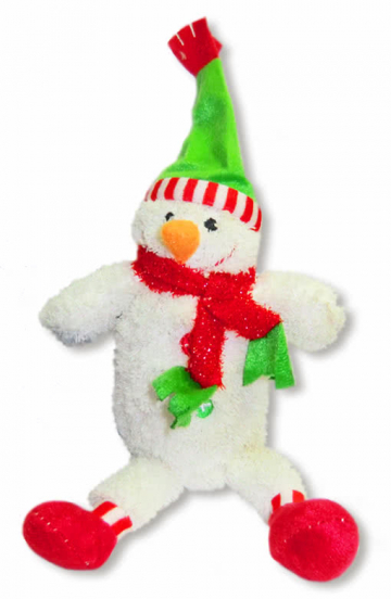 Plush Snowman with green cap 