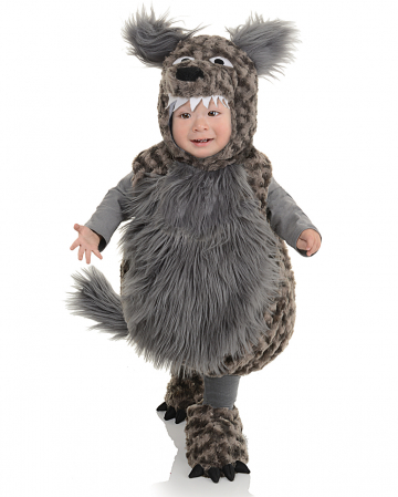 Plush Wolf Costume Toddlers M